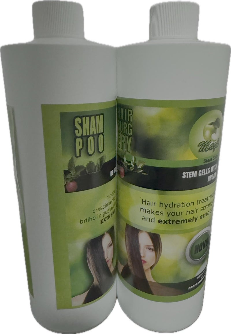 KERA FRUIT Cirugia Capilar De Celulas Madres De Manzana Con Argan (32 oz + Shampoo) Alisado Perfecto Y natural. (16oz) - Image 3